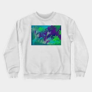 Abstract Green and Purple Crewneck Sweatshirt